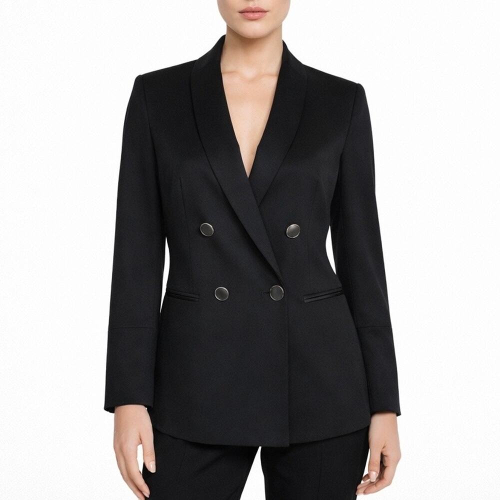 AYR The Coast Double Breasted Blazer Jacket Black Size 2
